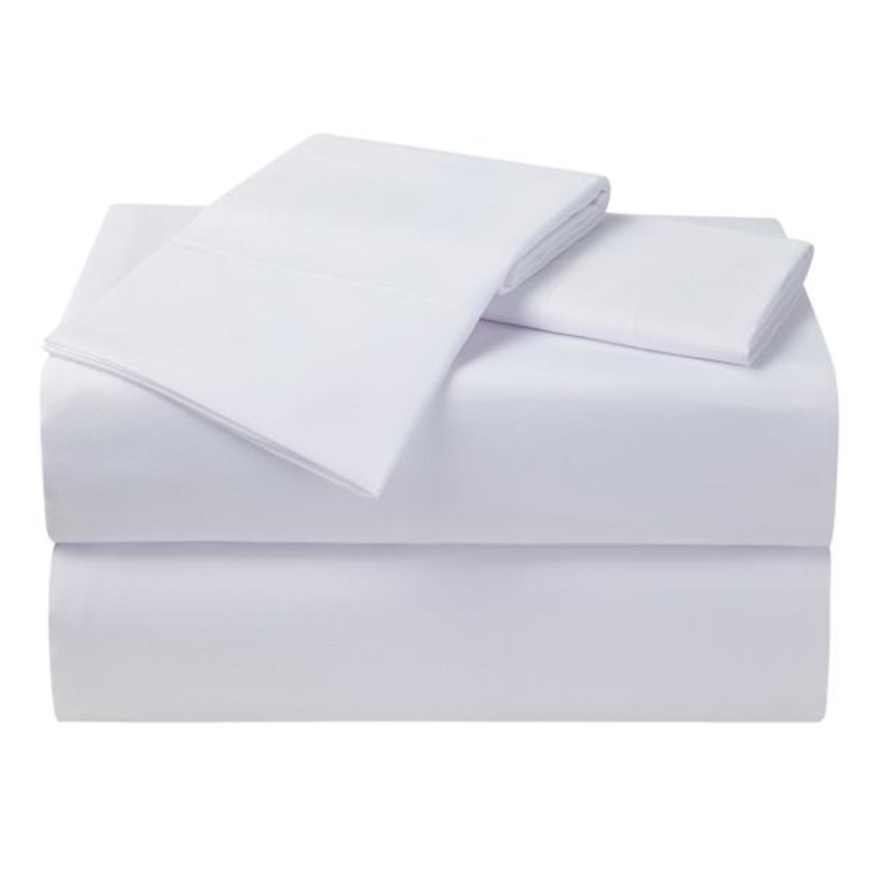 4-Piece White Microfiber Essential Sheet Set, King