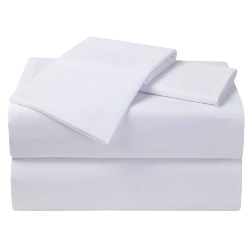 4-Piece White Microfiber Essential Sheet Set, Queen