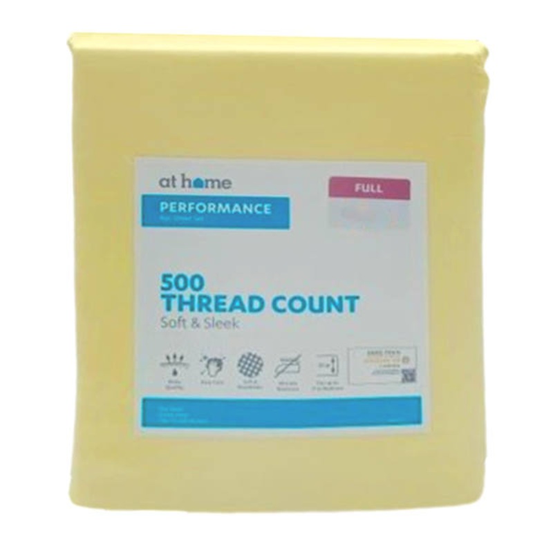 4-Piece Yellow 500 Thread Count Cotton Blend Sheet Set, Full