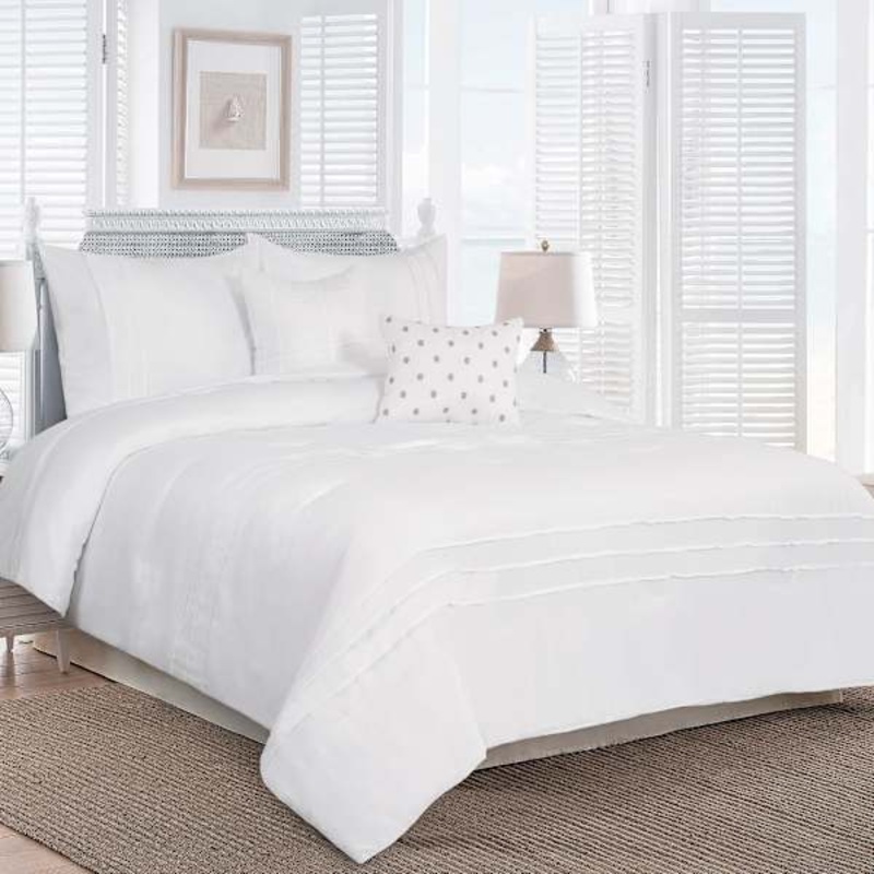 5-Piece Logan White Comforter Set, King