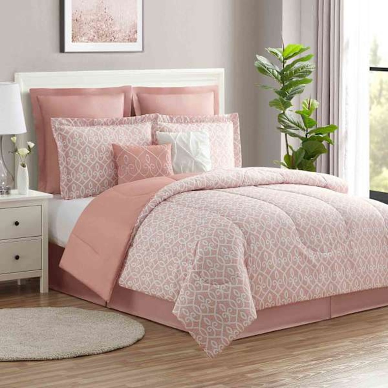 6-Piece Jenna Rose Lattice Essential Comforter Set, Twin
