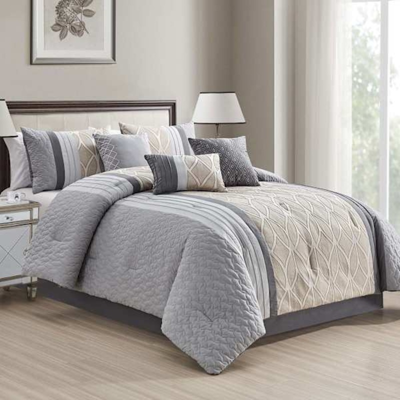 7-Piece Asher Multicolor Comforter Set, Queen