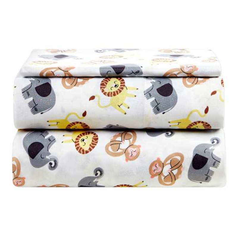 Tiny Dreamers 3-Piece At the Zoo Sheet Set, Twin
