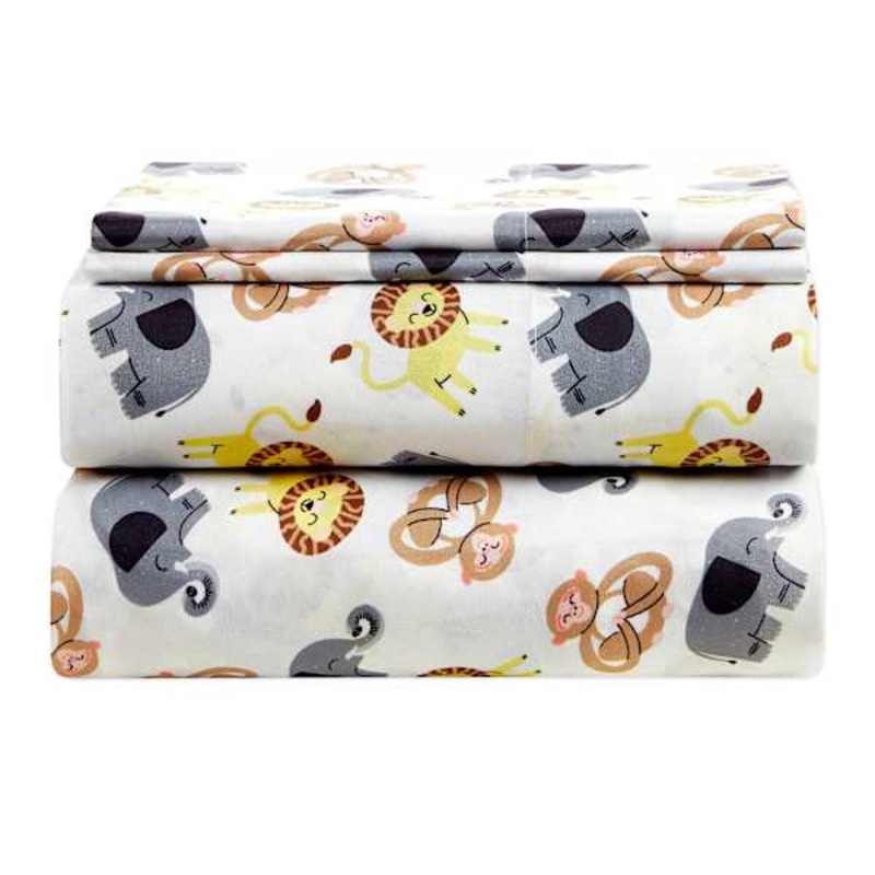 Tiny Dreamers 4-Piece At the Zoo Sheet Set, Full