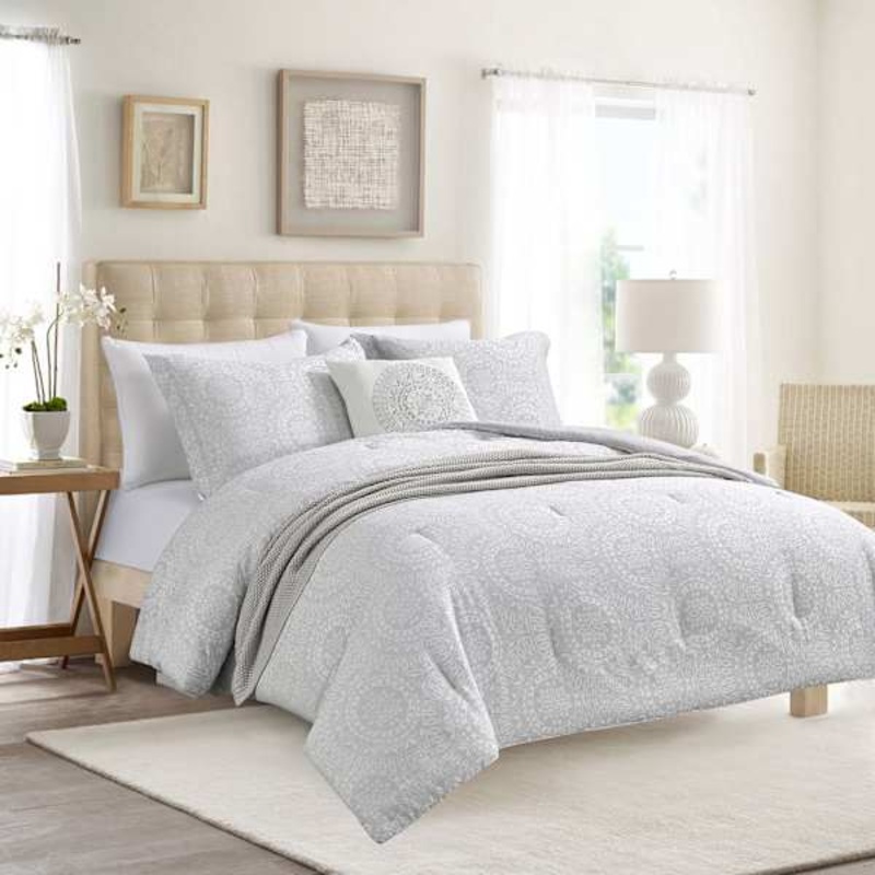 5-Piece Medallion Printed Comforter Set, King