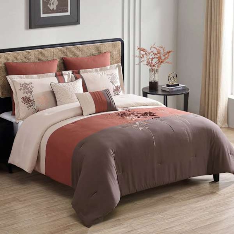 7-Piece Jalin Multicolor Comforter Set, Full/Queen