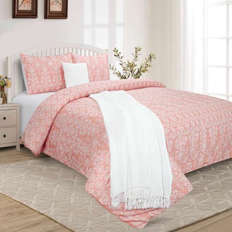 5-Piece Floral Print Comforter Set, King