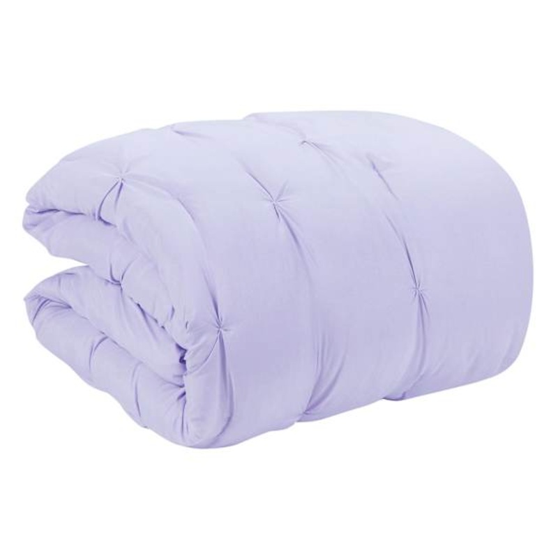 Tiny Dreamers 2-Piece Purple Pintuck Comforter Set, Twin