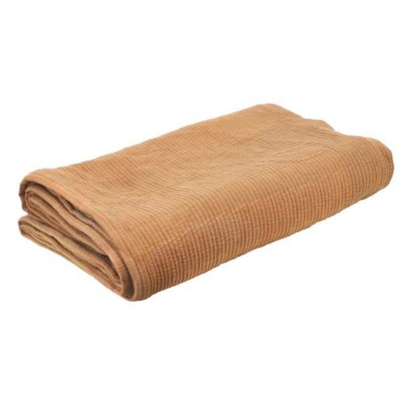 3-Piece Brown Cotton Dash Matelasse Coverlet Set, Full/Queen