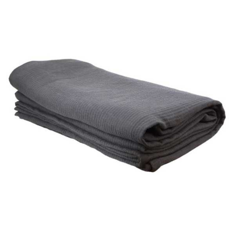3-Piece Dark Grey Cotton Dash Matelasse Coverlet Set, King