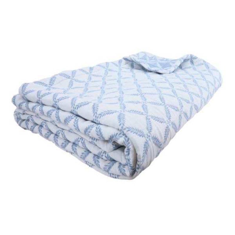 3-Piece Fern Trellis Matelasse Coverlet Set, King