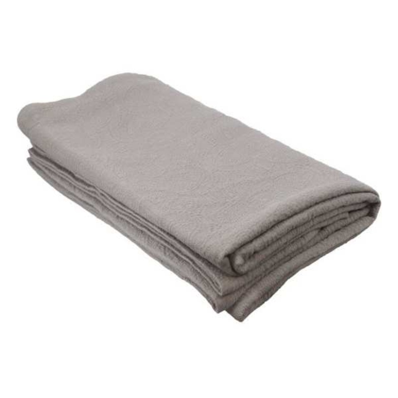 3-Piece Grey Arabesque Jacquard Coverlet Set, Full/Queen