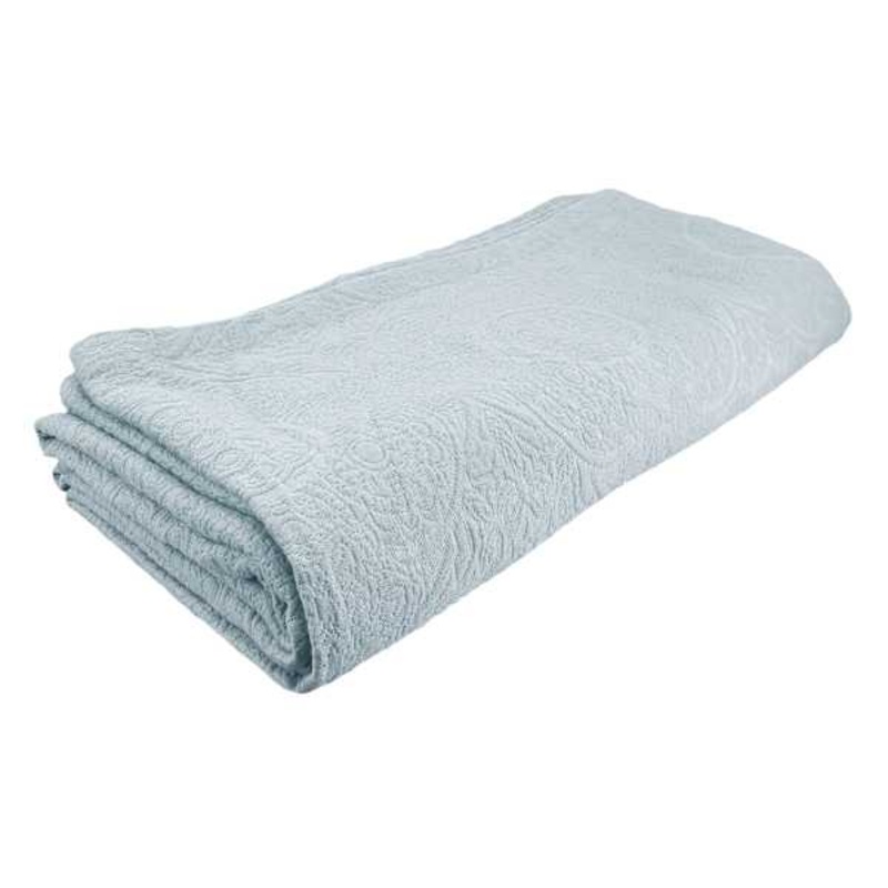 3-Piece Grey Medallion Coverlet Set, Full/Queen