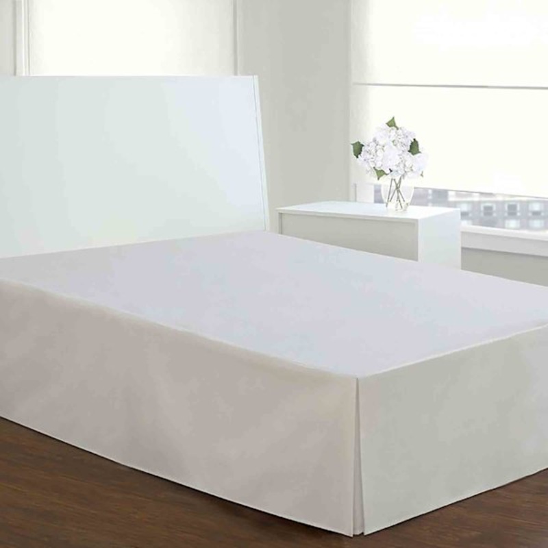 White Pleated Bed Skirt, Twin