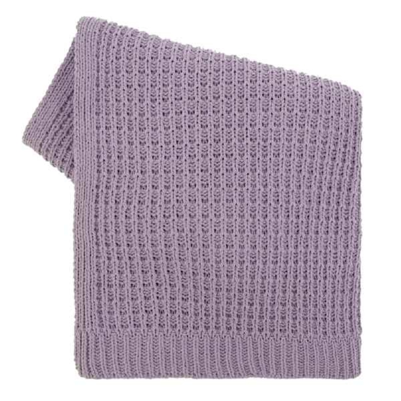 Purple Chenille Knit Throw Blanket, 50×60