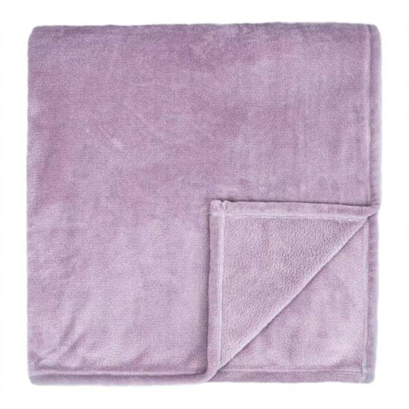 Purple Plush Bed Blanket, Twin/Twin XL