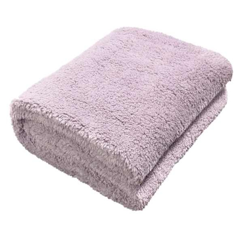 Purple Sherpa Throw Blanket, 50×60