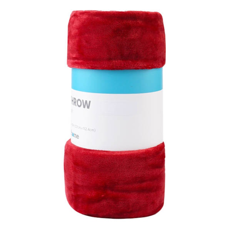 Red Microfiber Plush Throw Blanket, 50×60