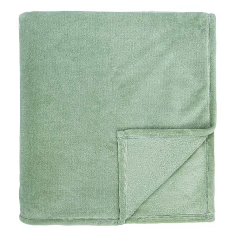 Sage Green Plush Bed Blanket, Twin/Twin XL