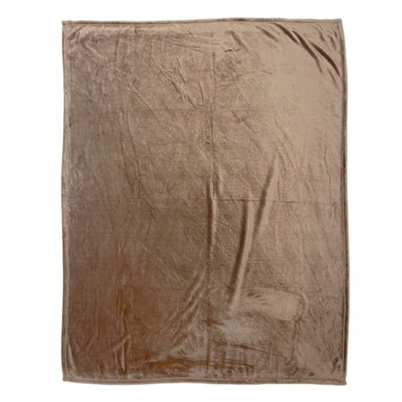 Solid Brown Micro Plush Throw Blanket, 50×60
