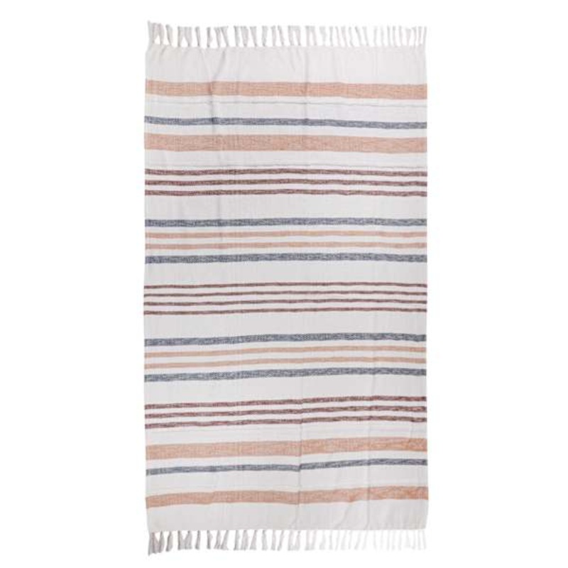 Striped Textured Woven Oversized Throw Blanket, 60×80