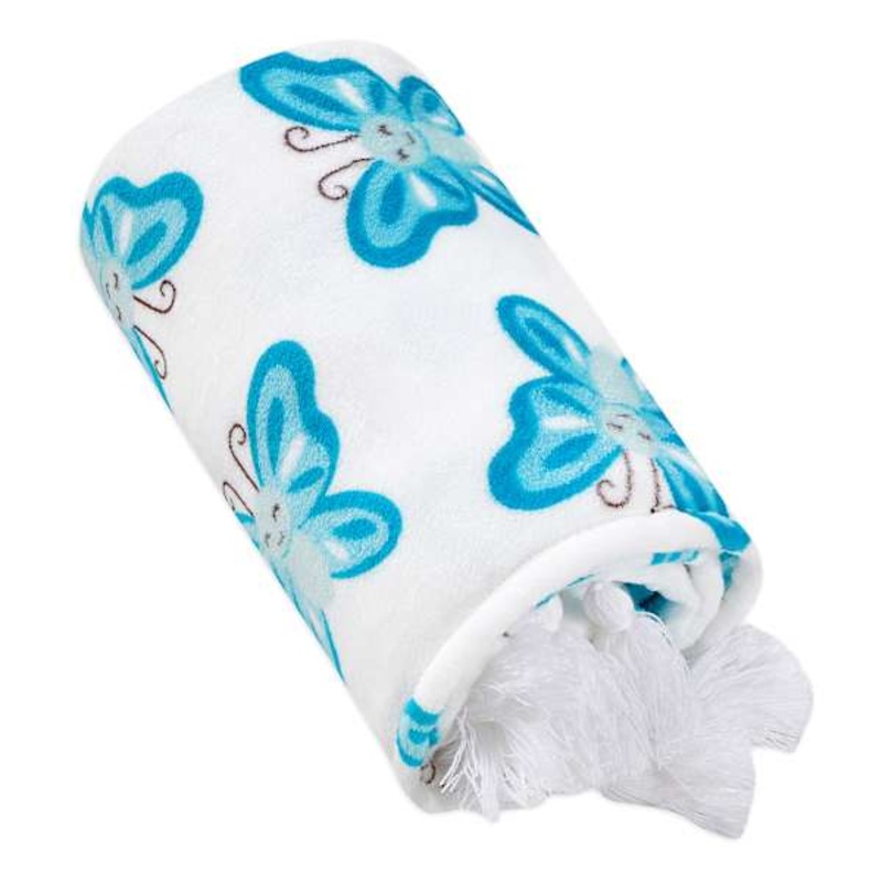 Tiny Dreamers Fairy Garden Plush Butterfly Throw Blanket, 50×60