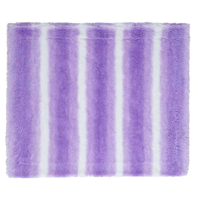 Tiny Dreamers Purple Ombre Striped Shag Throw Blanket, 50×60