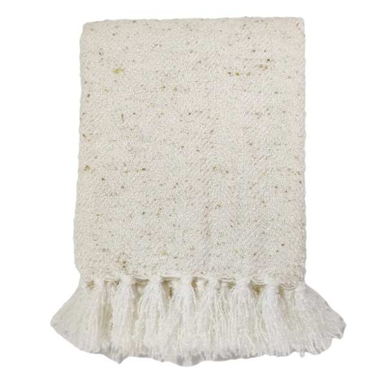 Woven Fringe Throw Blanket, 50×60