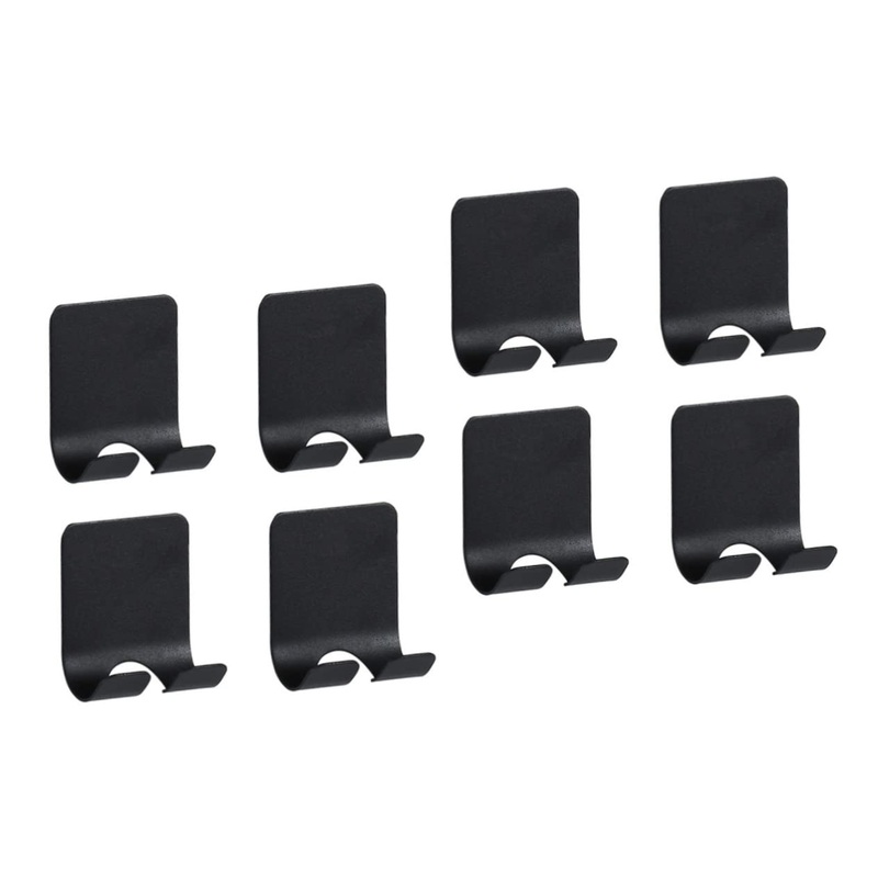 Angoily 8 STK razor hangers Razor holder adhesive holder STCLE HASTER WACE HAKE FOR THE WARD HOKE MASSED START STEE CALITION HAKES CALITION FAIR STALD FROM FROSE STELL WALL PACK HAVEL 6.1X4.5CMX2PCS BLACK 4STX2ST