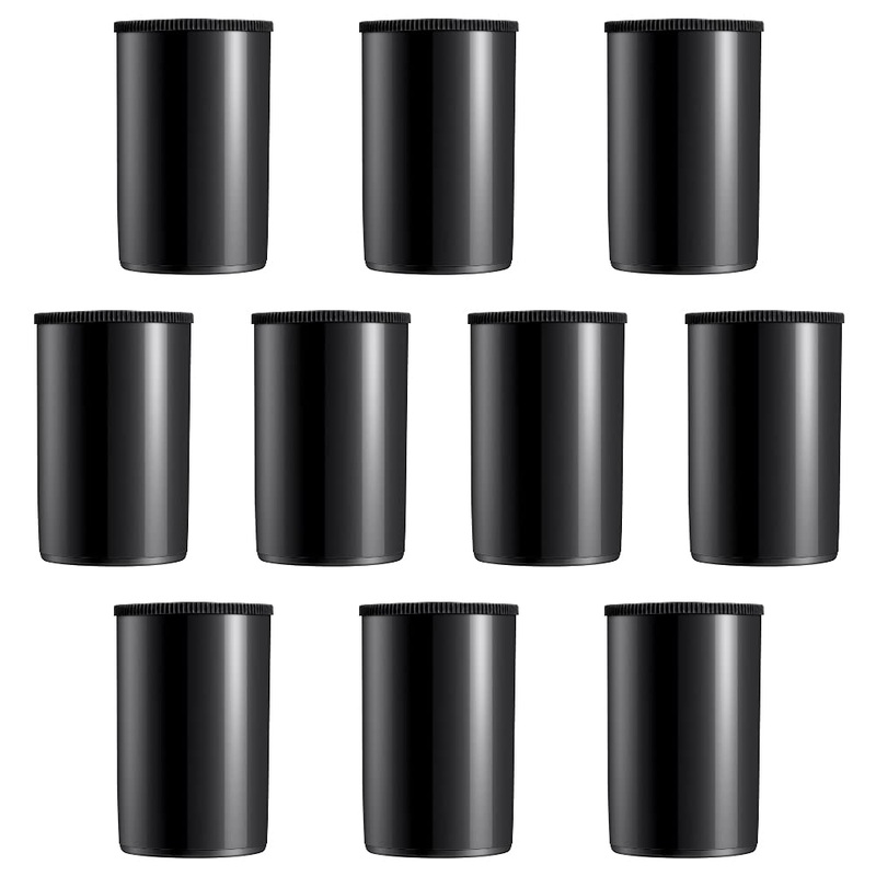 LanYing 10 Black Film Canisters with Storage Function Lid Film Canisters for Treasure Hunt or Small Parts Storage RZ011-Black