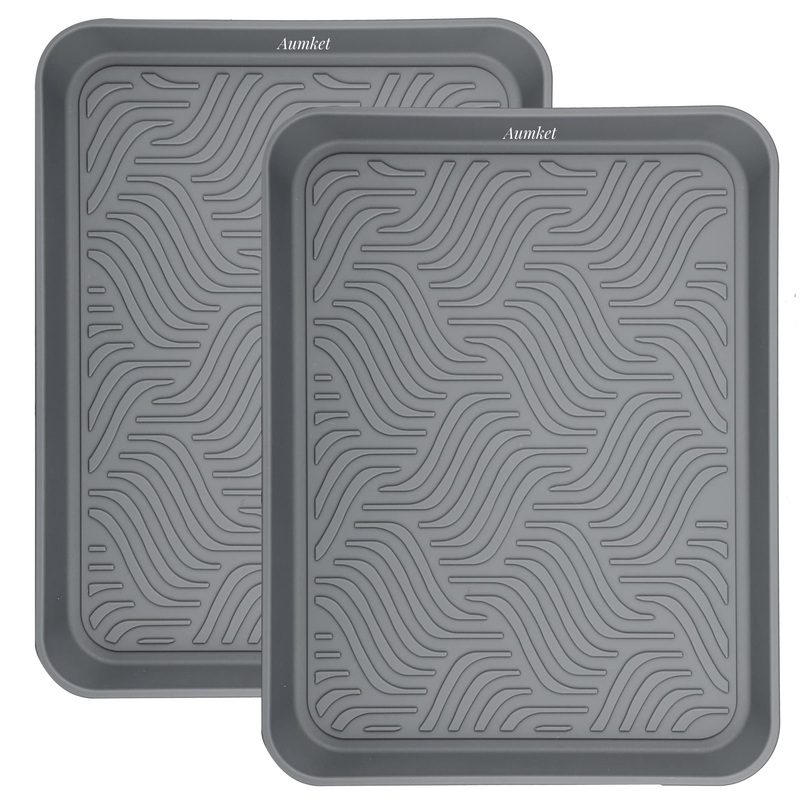 Shoe cutter 2 Set 43 x 33 x 3 cm for pets dogs shoes pets garden mud room entrance area garage for inside and outside suitable gray