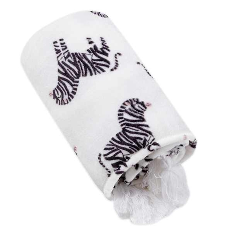 Tiny Dreamers Zebra Plush Throw Blanket, 50×60