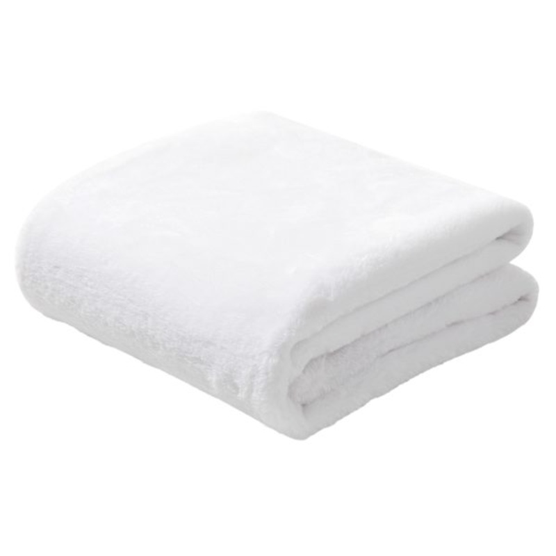 White Bristol Faux Fur Throw Blanket, 50×60