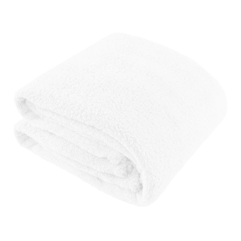 White Sherpa Throw Blanket, 50×60