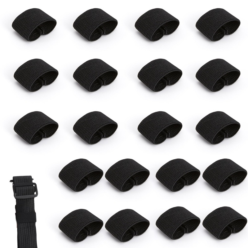 Zahd 20 pieces tactical belt holder holder belt loop tactical belt holder holder band nylon duty belt keeper grinding tactical holder elastic belt holder for 3.5-4cm belt