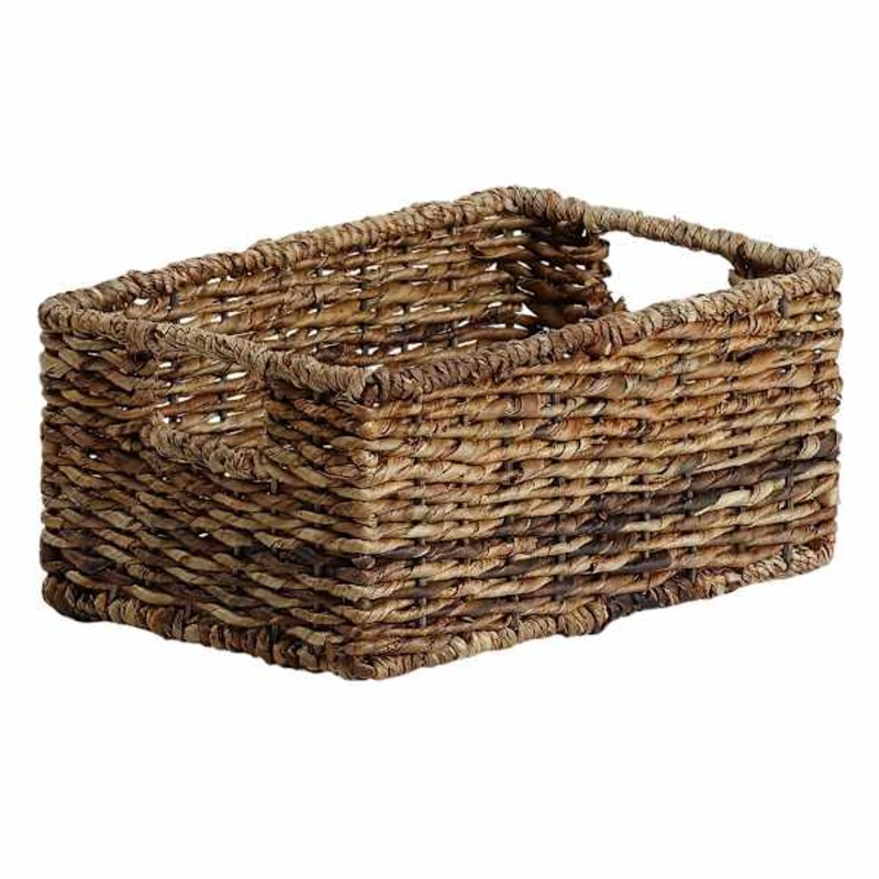 Abaca Rectangle Storage Basket, Small