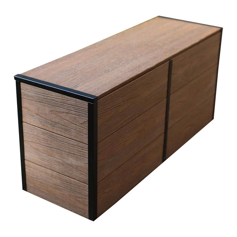 NewTechWood 12 in. x 36 in. x 17.25 in. Composite Deck Box in Peruvian Teak MSP-QD-SB-13-TK
