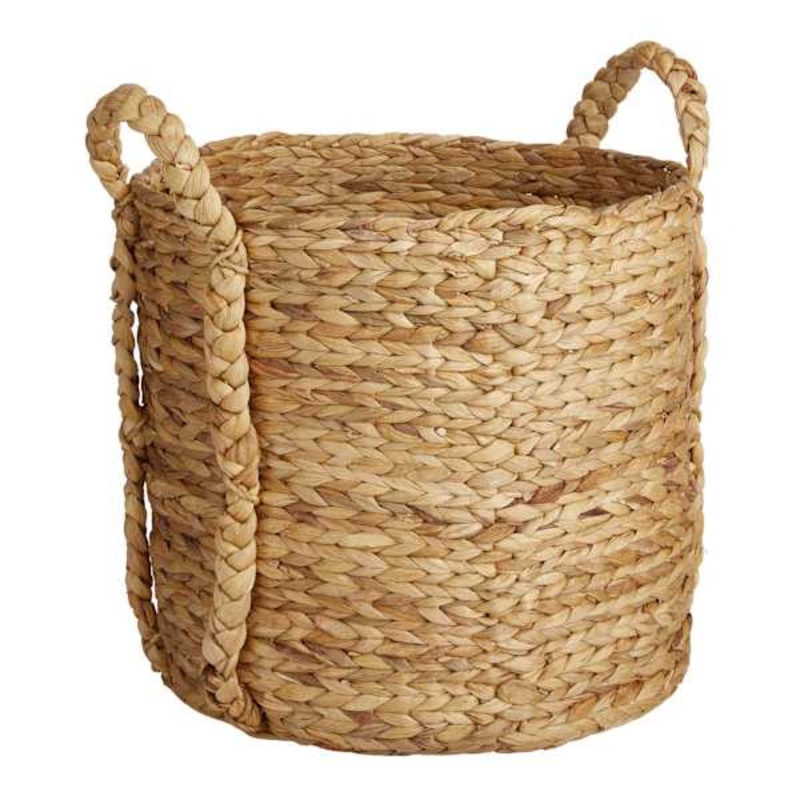 Braided Arrow Weave Round Storage Basket, Large
