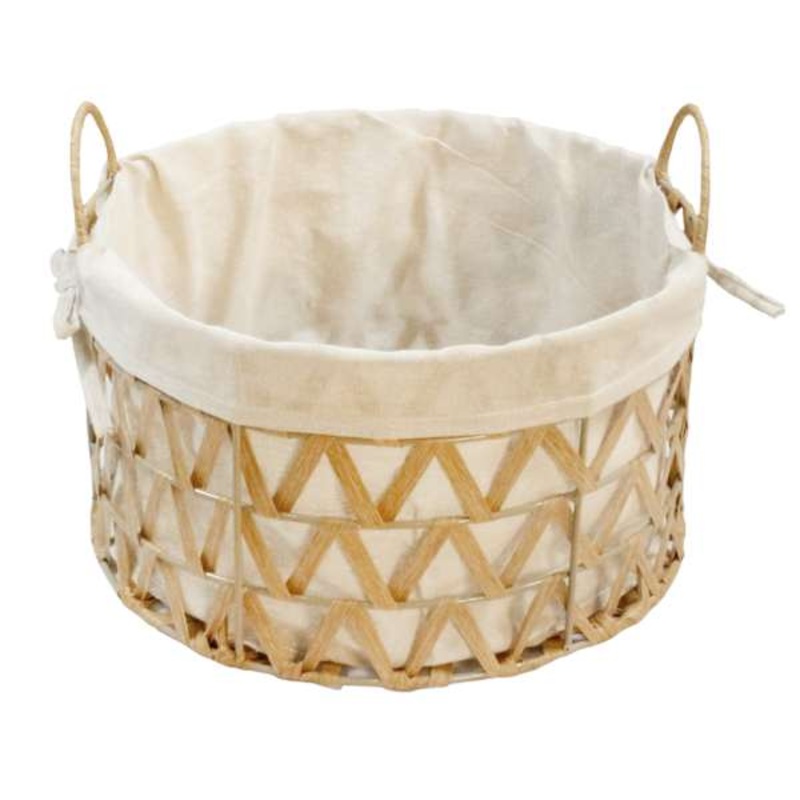Chevy Natural Round Storage Basket, Large
