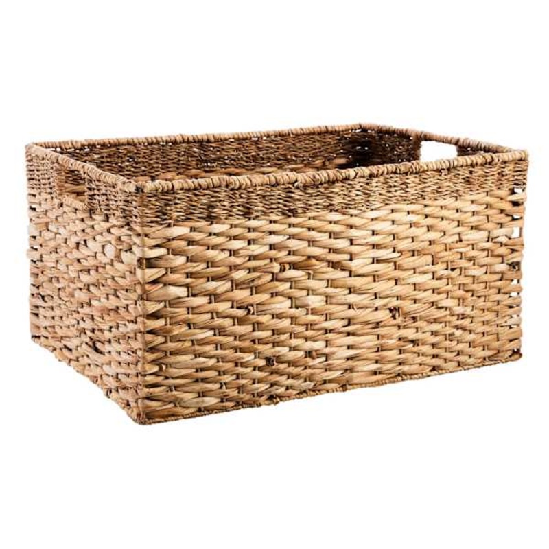 Joan Rectangle Shelf Tote Storage Basket, Large