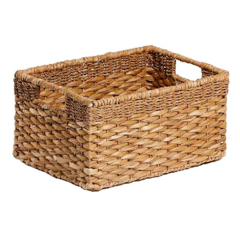Joan Water Hyacinth Rectangle Storage Basket, Medium