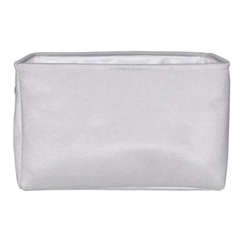 Light Grey Rectangle Fabric Storage Basket, Small