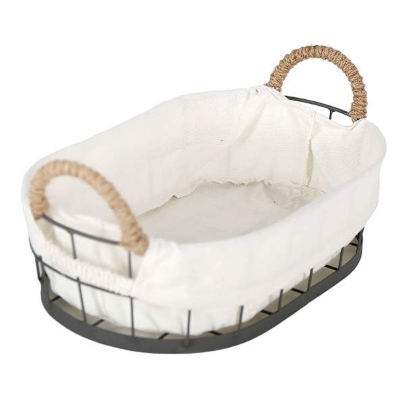 Lined Oval Storage Basket, Small