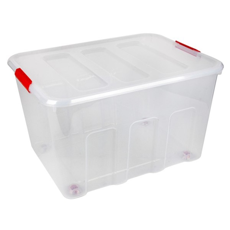 Multipurpose Red Latch Storage Tub Container, 52l