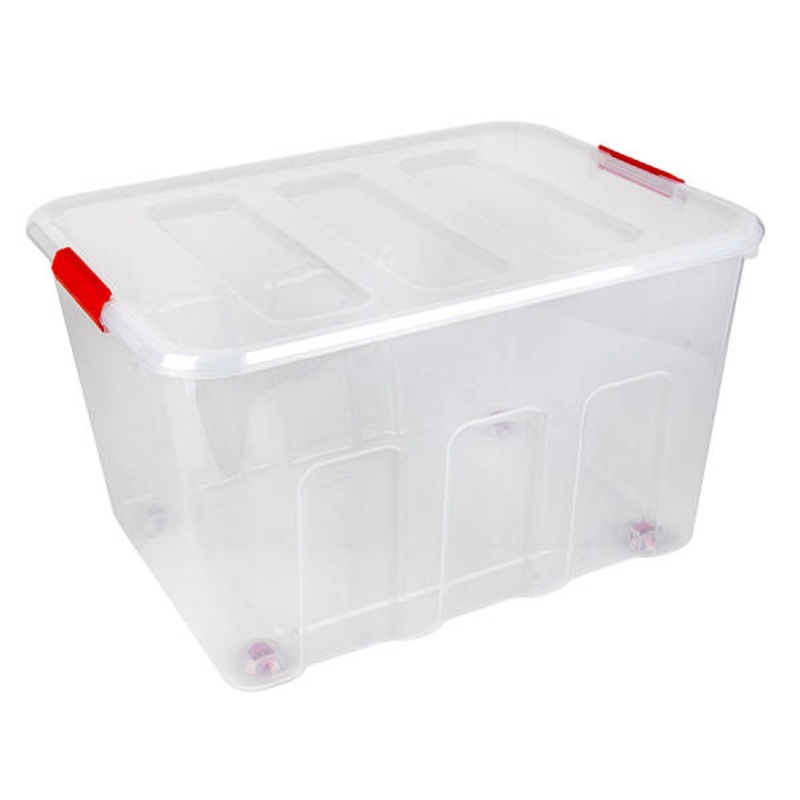 Multipurpose Red Latch Storage Tub Container, 92l