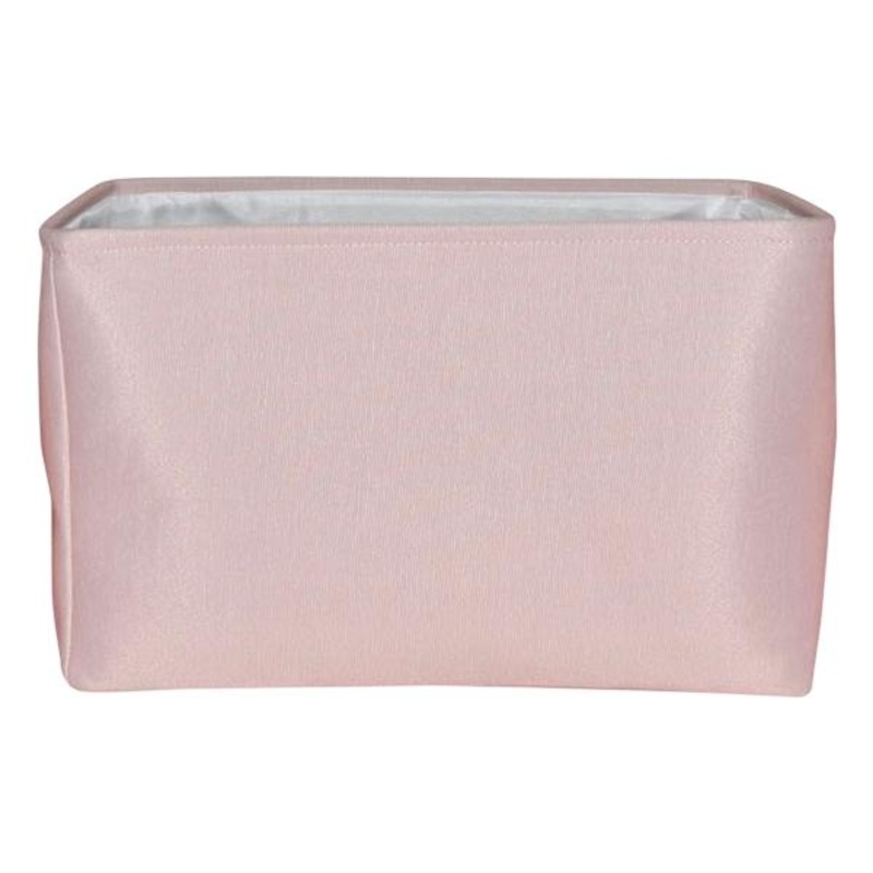 Pearl Blush Pink Fabric Storage Basket, 18.5×13.4