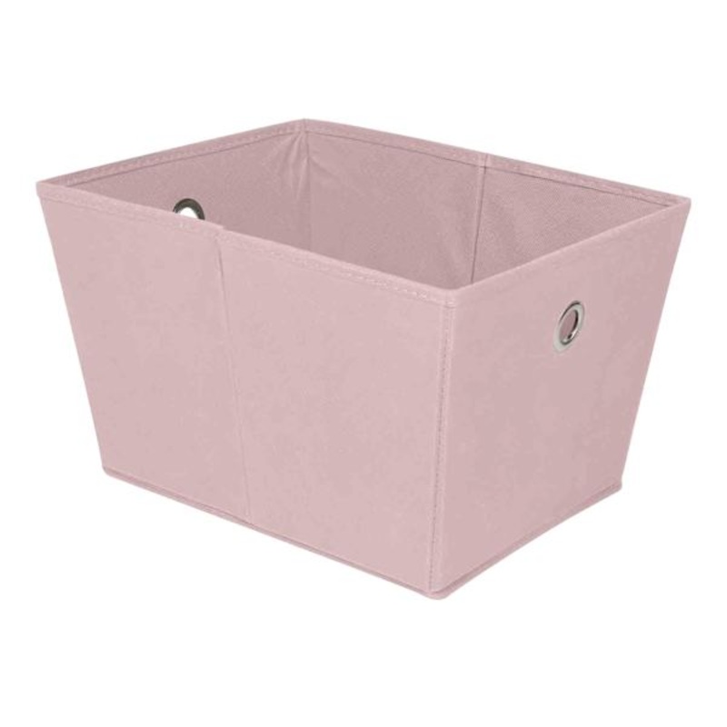 Pink Collapsible Tapered Storage Tote, Large