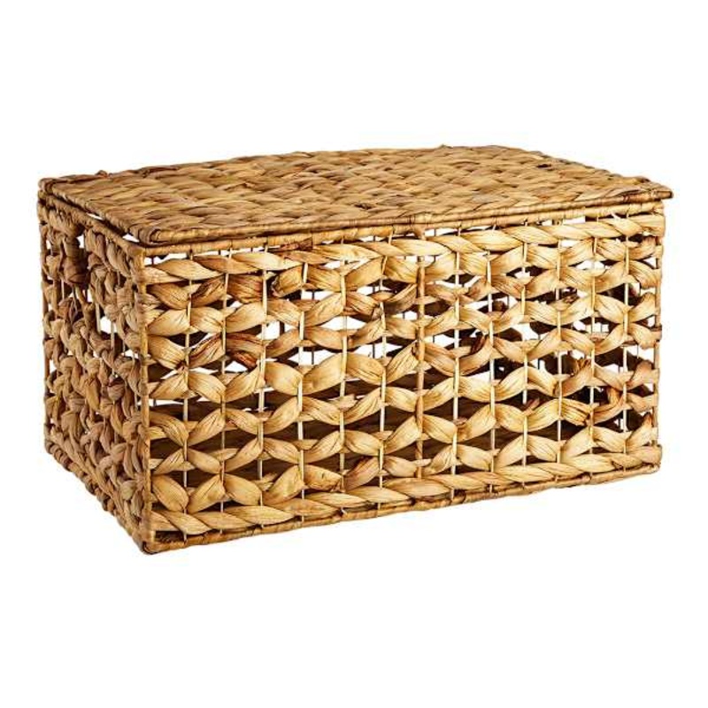 Providence Melia Flower Weave Lidded Storage Trunk, Large