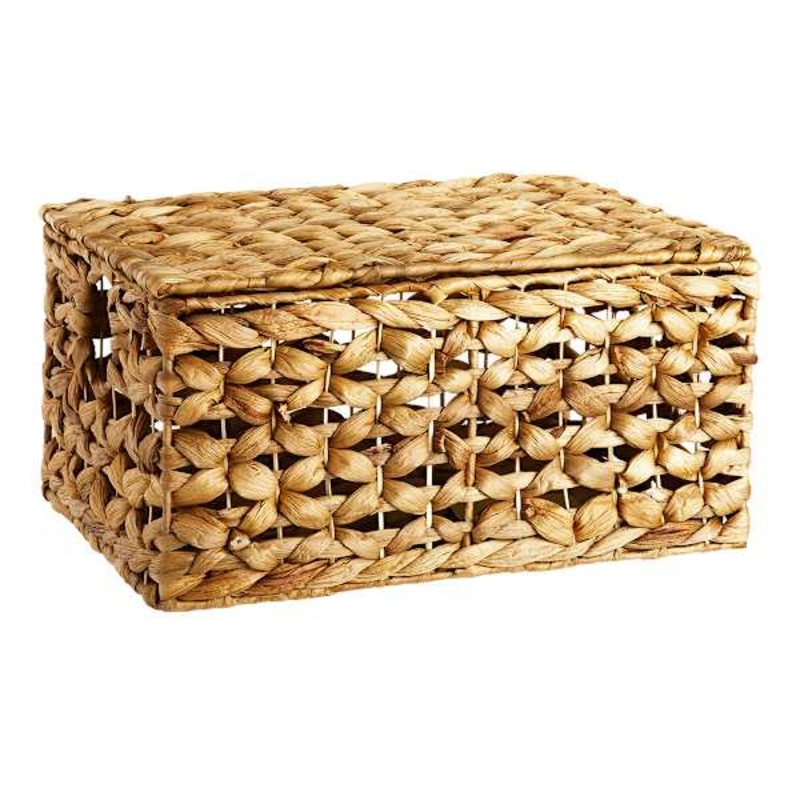 Providence Melia Flower Weave Lidded Storage Trunk, Medium