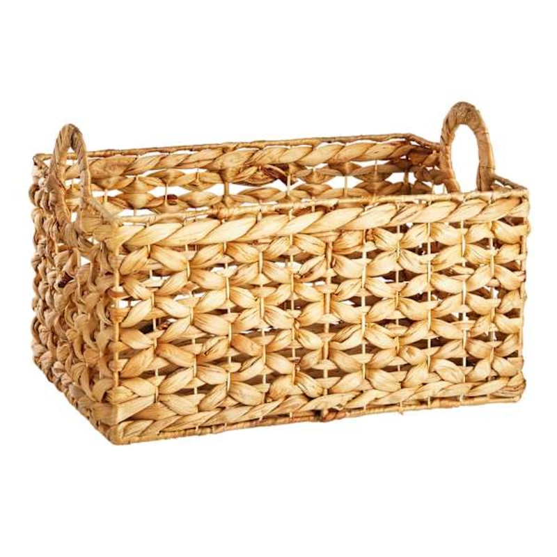 Providence Melia Flower Weave Storage Basket with Handles, Medium